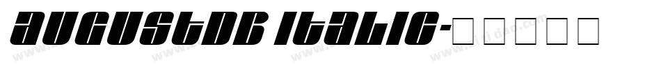 AugustDB Italic字体转换